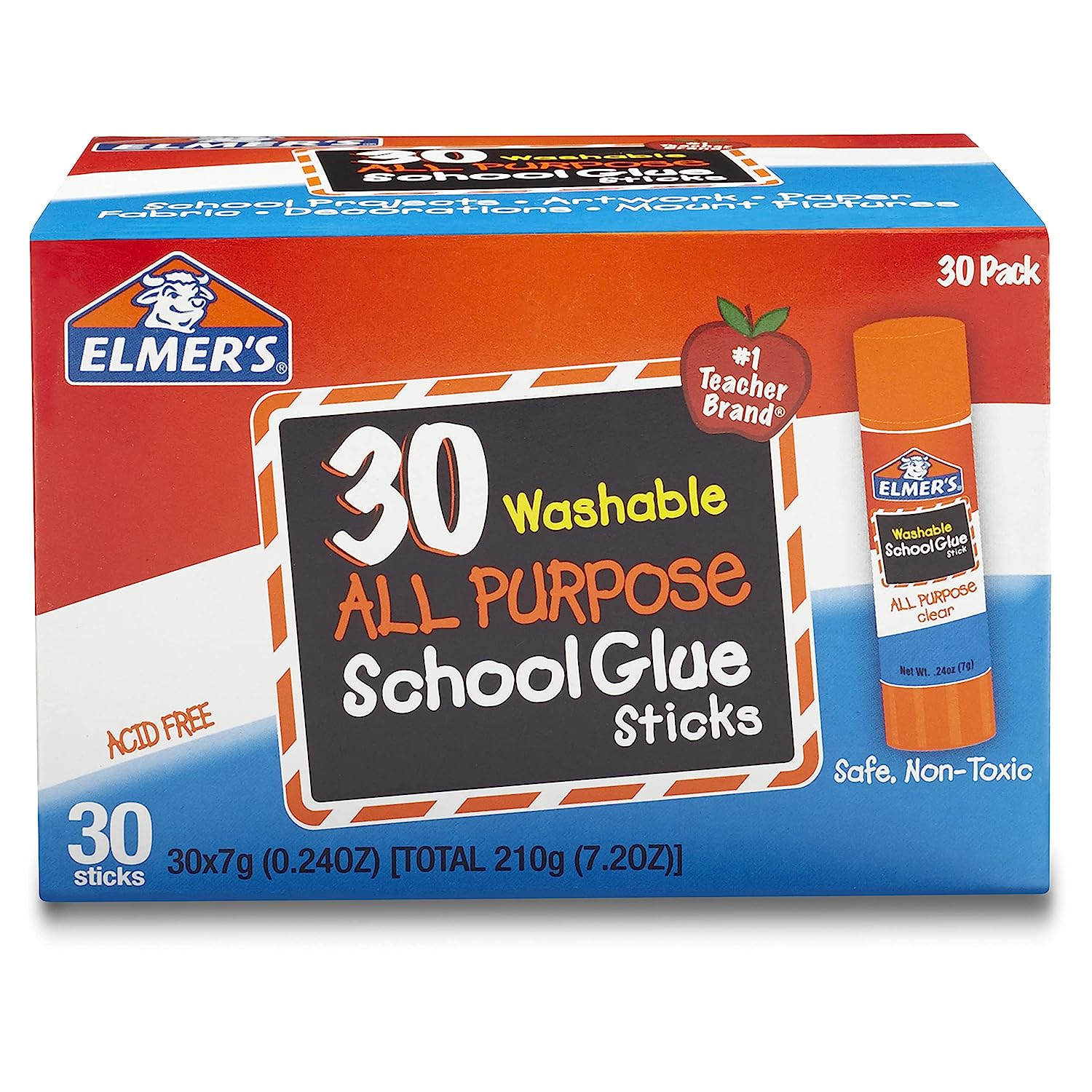 Elmer's All Purpose School Glue Sticks, Washable, 7 Gram, 30 Count - Image 6